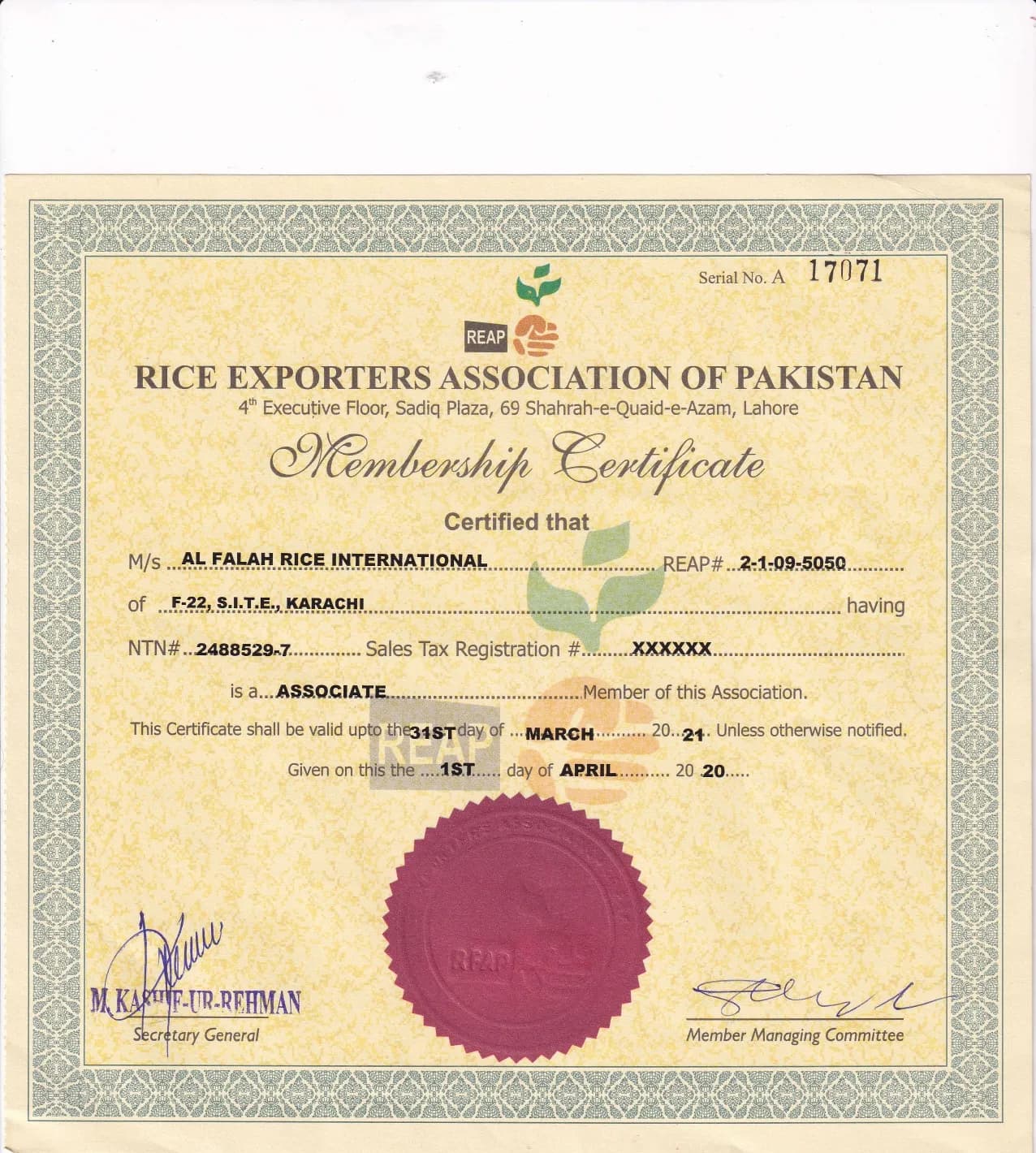 REAP Certification